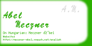 abel meczner business card